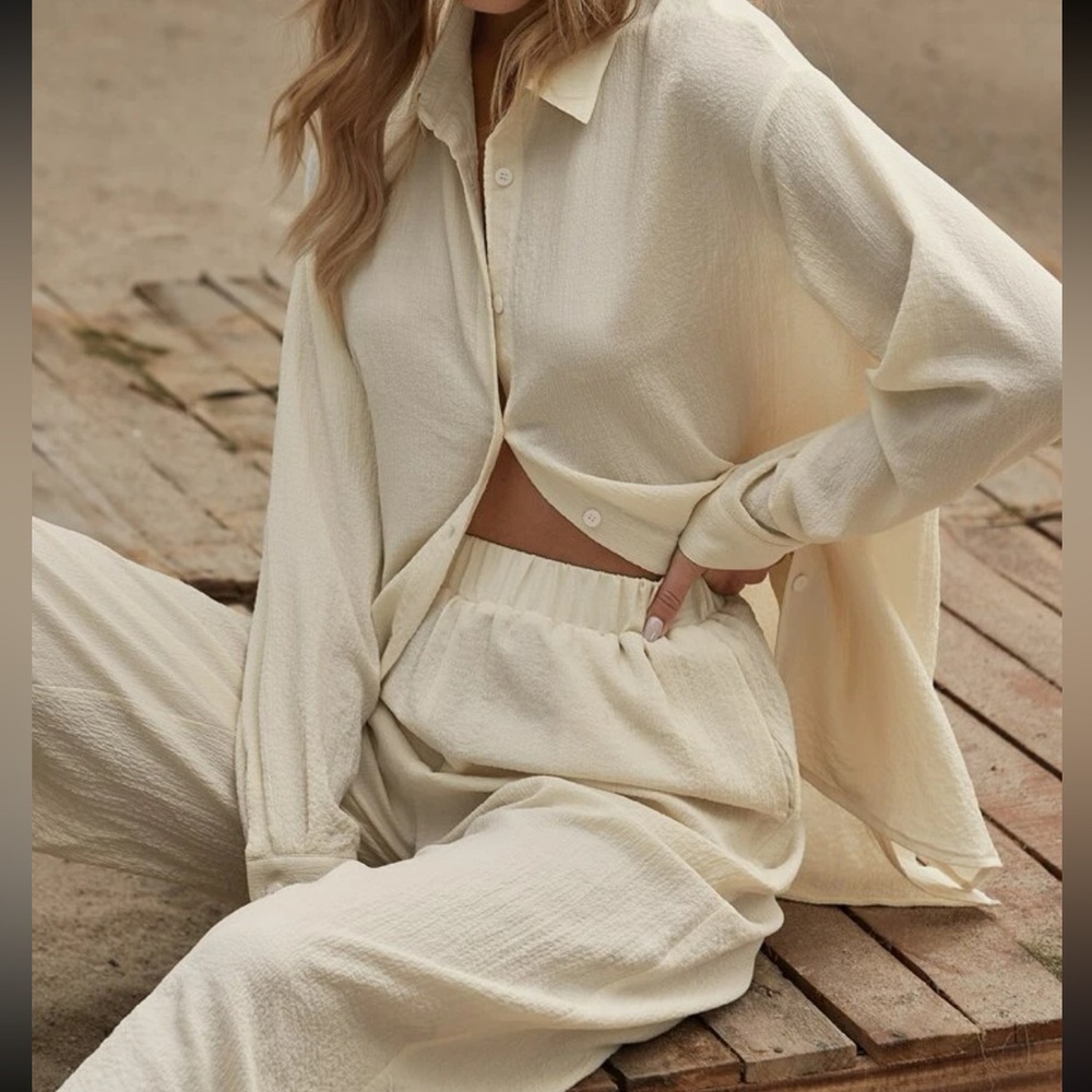 NWOT Co-ord Cream Set